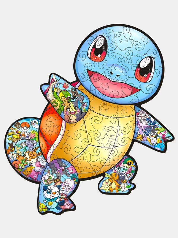 Деревянный фигурный пазл Active Puzzles "Сквиртл",24х27 см, 70 деталей