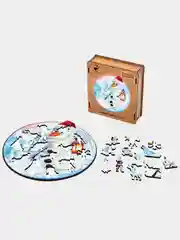 Деревянный фигурный пазл Active Puzzles "Рождественский Олаф",22х22 см, 100 деталей