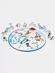 Деревянный фигурный пазл Active Puzzles "Рождественский Олаф",22х22 см, 100 деталей