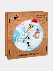Деревянный фигурный пазл Active Puzzles "Рождественский Олаф",22х22 см, 100 деталей