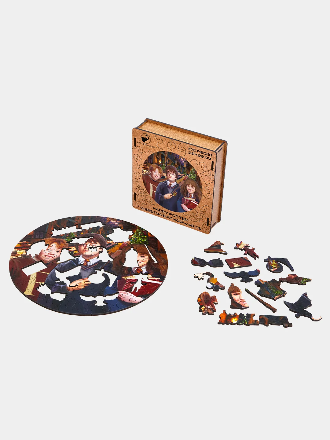 Деревянный фигурный пазл Active Puzzles "Гарри Поттер. Рождество в Хогвартсе", 100 деталей