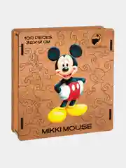 Деревянный фигурный пазл Active Puzzles "Микки Маус",32х17 см, 100 деталей
