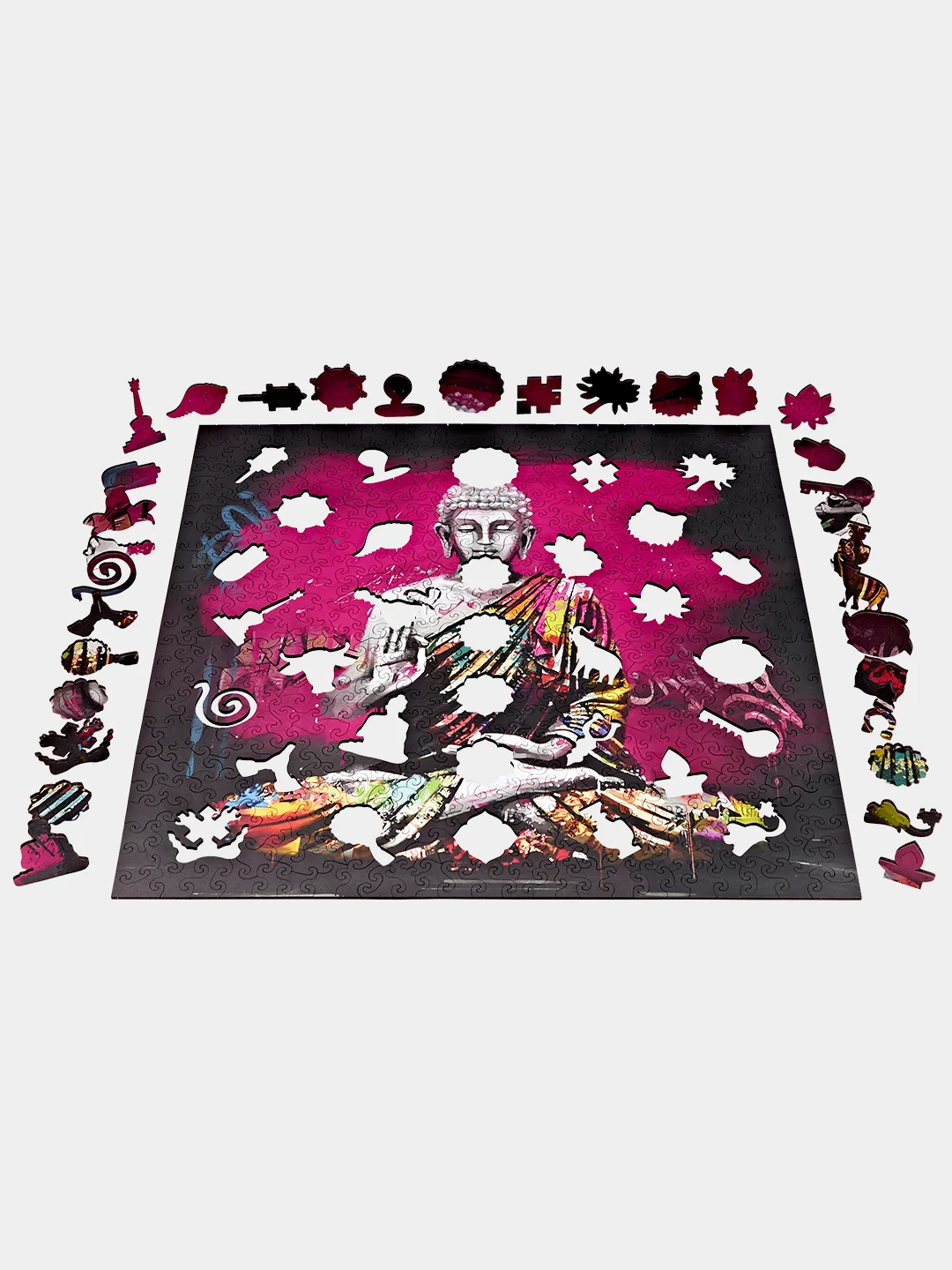 Деревянный фигурный пазл Active Puzzles "Будда Арт", 40х40 см, 450 деталей