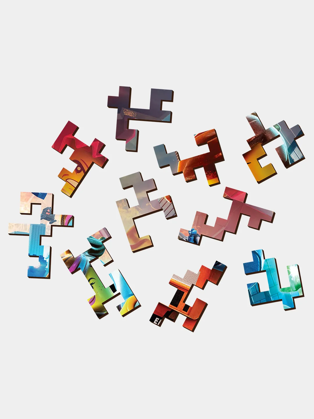 Деревянный фигурный пазл Active Puzzles "Апокалипсис LEGO",24x18 см, 90 деталей