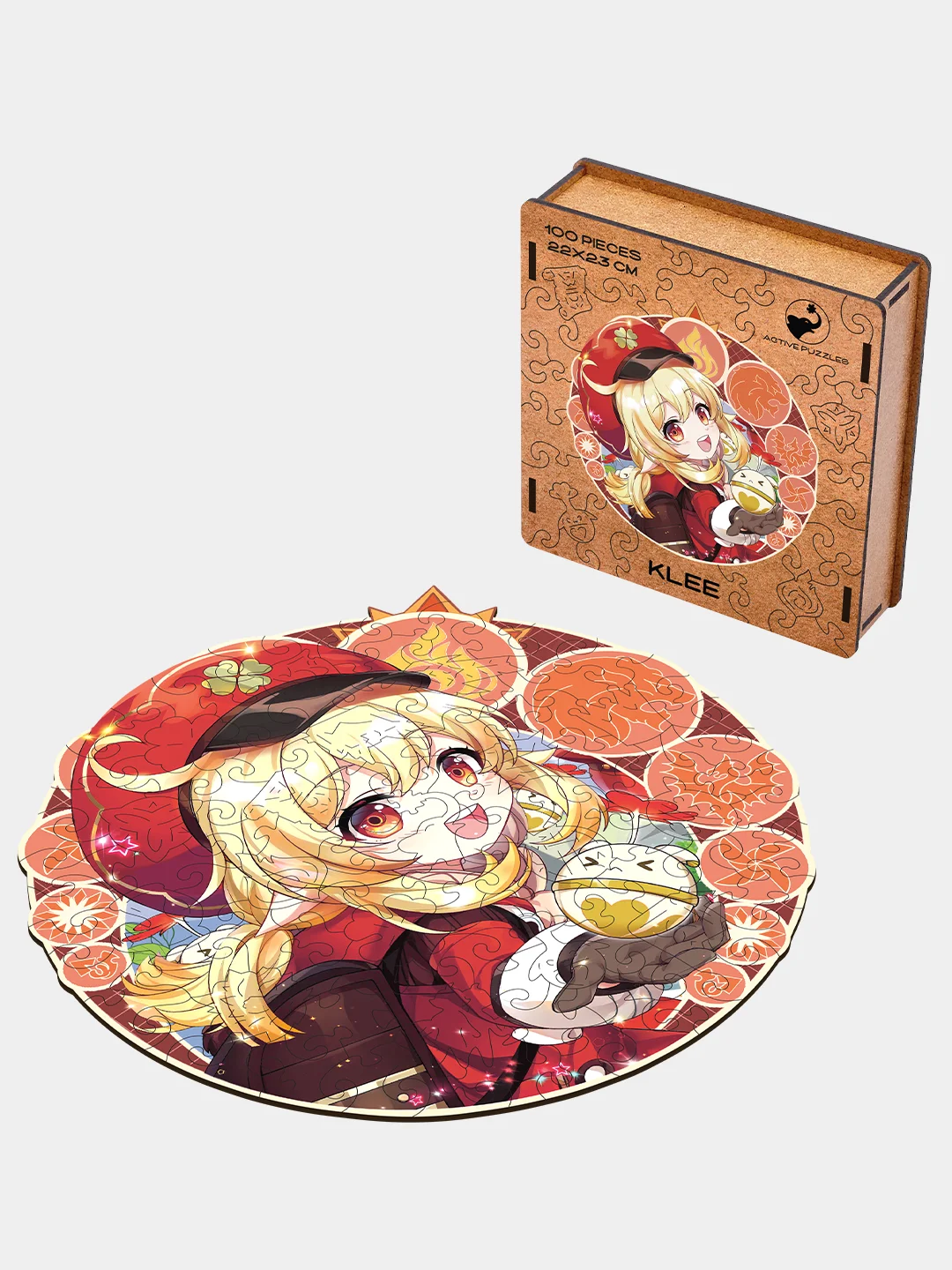 Деревянный фигурный пазл Active Puzzles "Кли",22х23 см, 100 деталей
