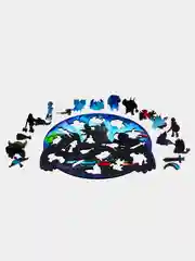 Деревянный фигурный пазл Active Puzzles "Беззубик",22x22 см, 100 деталей