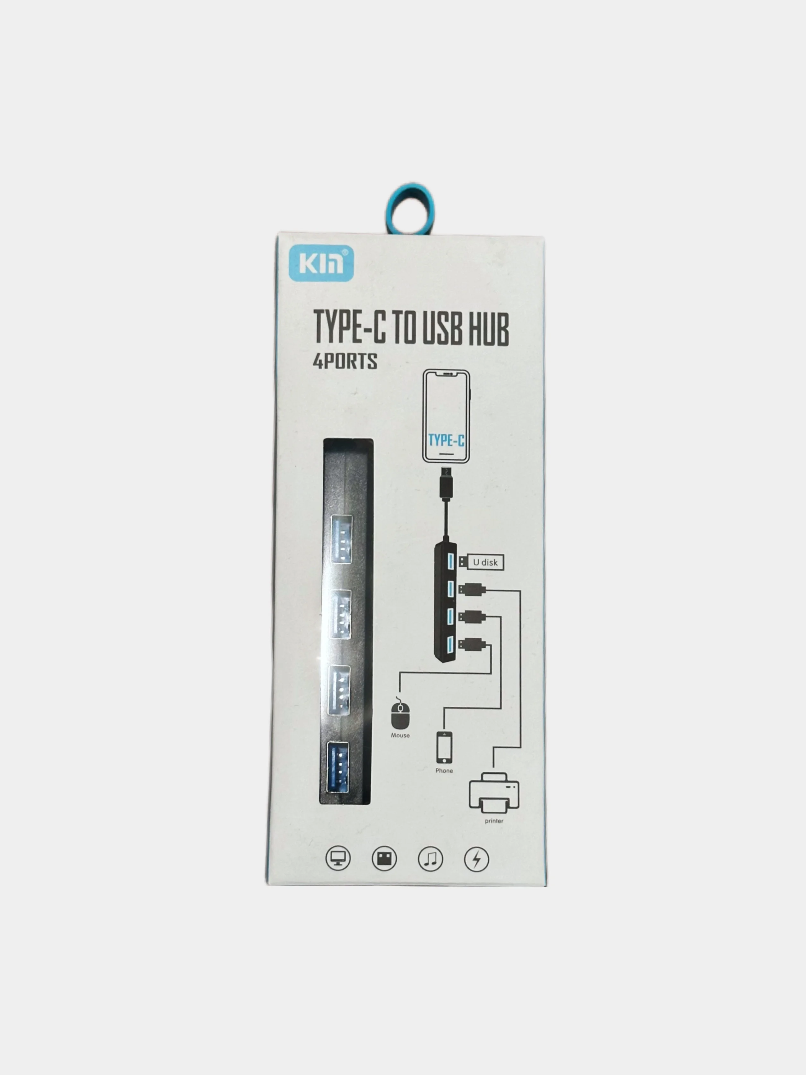 USB-hub, разветвитель на 4 порта type-c to usb hub для макбука (для mac)