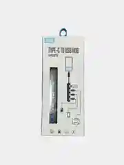 USB-hub, разветвитель на 4 порта type-c to usb hub для макбука (для mac)