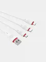 Зарядный кабель 3 в 1 Borofone bx17 for iphone (lightning) + micro + type-c