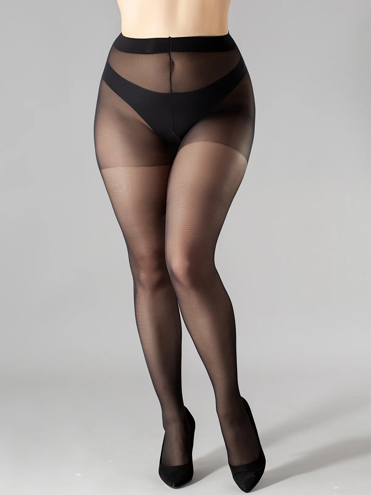 Черный колготки женские Giulia Positive Look 40 , больших размеров