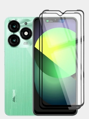 1-2 шт стекло для Itel A70 защитное BROSCORP прозрачное, олеофобное покрытие, черная рамка