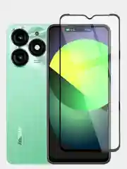 Прозрачный 1-2 шт стекло для Itel A70 защитное BROSCORP прозрачное, олеофобное покрытие, черная рамка