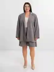 Серый костюм с шортами летний