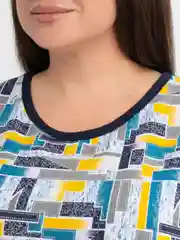 Мятный туника женская, футболка удлиненная, сорочка ночная женская