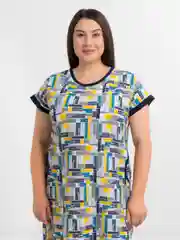 Мятный туника женская, футболка удлиненная, сорочка ночная женская