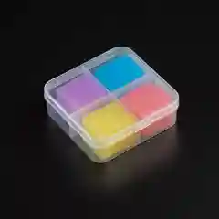 Гель клей для страз, квадратики для алмазной мозаики 4 цвета по 8 шт, COLOR Si