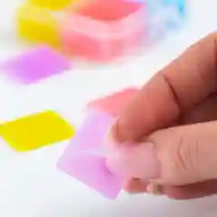 Гель клей для страз, квадратики для алмазной мозаики 4 цвета по 8 шт, COLOR Si
