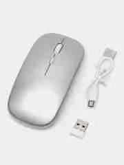 Серебряный беспроводная мышь со встроенным аккумулятором ультратонкая, Bluetooth