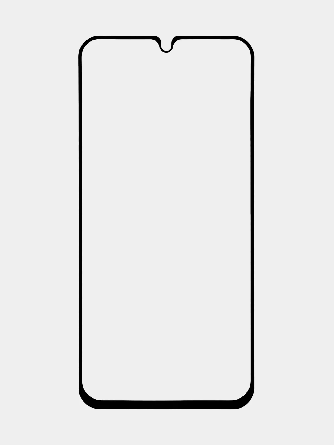 Прозрачный стекло для Samsung Galaxy A34, M34 защитное ROSCO с олеофобным покрытием и рамкой, матовое
