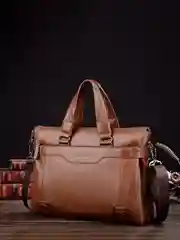 Терракотовый портфель мужской, с кошельком, через плечо, деловая сумка, для документов, для ноутбука