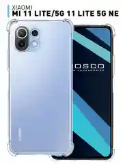 Прозрачный чехол противоударный для Xiaomi Mi 11 Lite/ Mi 11 Lite 5G/ 11 Lite 5G NE силиконовый ROSCO