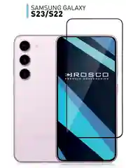 Прозрачный 1-2 шт стекло для Samsung Galaxy S23, S22 защитное ROSCO с олеофобным покрытием и рамкой