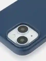 Синий чехол MagSafe для iPhone 15 Pro Max Plus кожаный ROSCO из экокожи с защитой камер магнитом