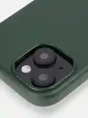 Тёмно-зелёный чехол MagSafe для iPhone 15 Pro Max Plus кожаный ROSCO из экокожи с защитой камер магнитом