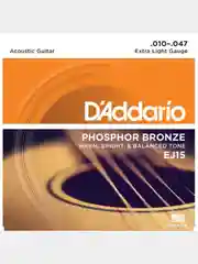 Струны для акустической гитары DAddario EJ15 Phosphor Bronze 10-47