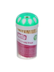 Зубочистки 100 штук, бамбук, пластиковая упаковка