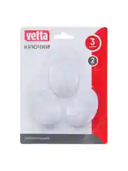 Крючки самоклеящиеся на блистере, 3 штуки