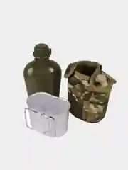 Фляга тактическая с котелком