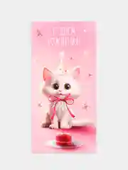 Красный конверт для денег с котиками, денежная открытка- конверт с котами, 75 видов