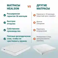 Матрас анатомический на кровать. Healson Firm Easy