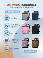 Серый термосумка - рюкзак холодильник маленькая походная