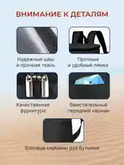 Черный термосумка - рюкзак холодильник маленькая походная