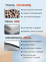 Светло-коричневый термосумка - рюкзак холодильник маленькая походная