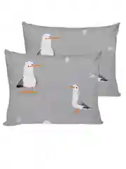 Наволочка комплект 2шт сатин Milky Garden "Seagull" 40х60 см, 50х70 см, 70х70 см
