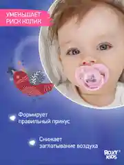 Лавандовый соска-пустышка ортодонтическая с футляром, 2 шт