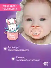 Белый соска-пустышка ортодонтическая с футляром, 2 шт