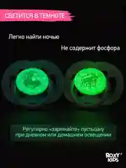 Голубой соска-пустышка ортодонтическая с футляром, 2 шт