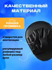 Лапа боксёрская черная с мишенью, 2 шт