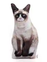 Бежевый мягкая подушка Кошка/Кот, реалистичная
