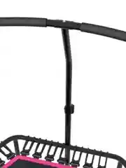 Розовый батут спортивный с ручкой Unix Line Fitness, диаметр 130 см