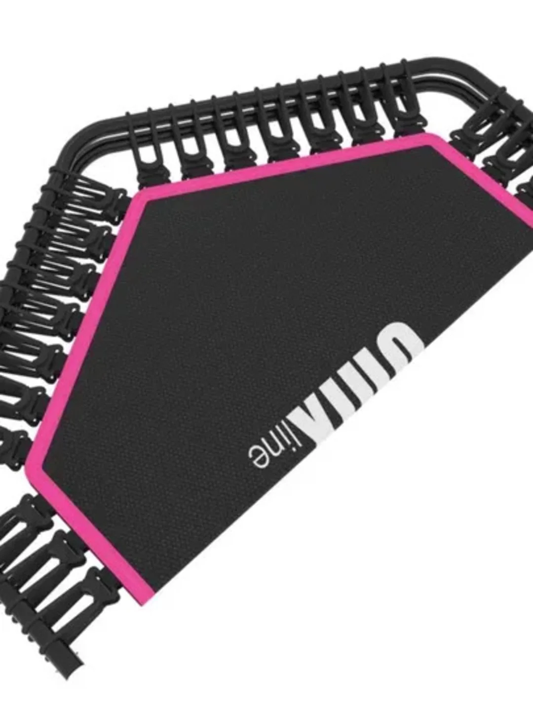 Розовый батут спортивный с ручкой Unix Line Fitness, диаметр 130 см