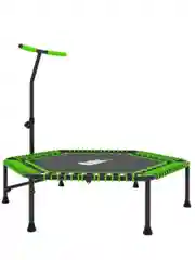 Зеленый батут спортивный с ручкой Unix Line Fitness, диаметр 130 см