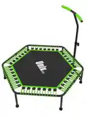 Зеленый батут спортивный с ручкой Unix Line Fitness, диаметр 130 см