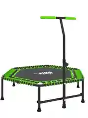 Зеленый батут спортивный с ручкой Unix Line Fitness, диаметр 130 см