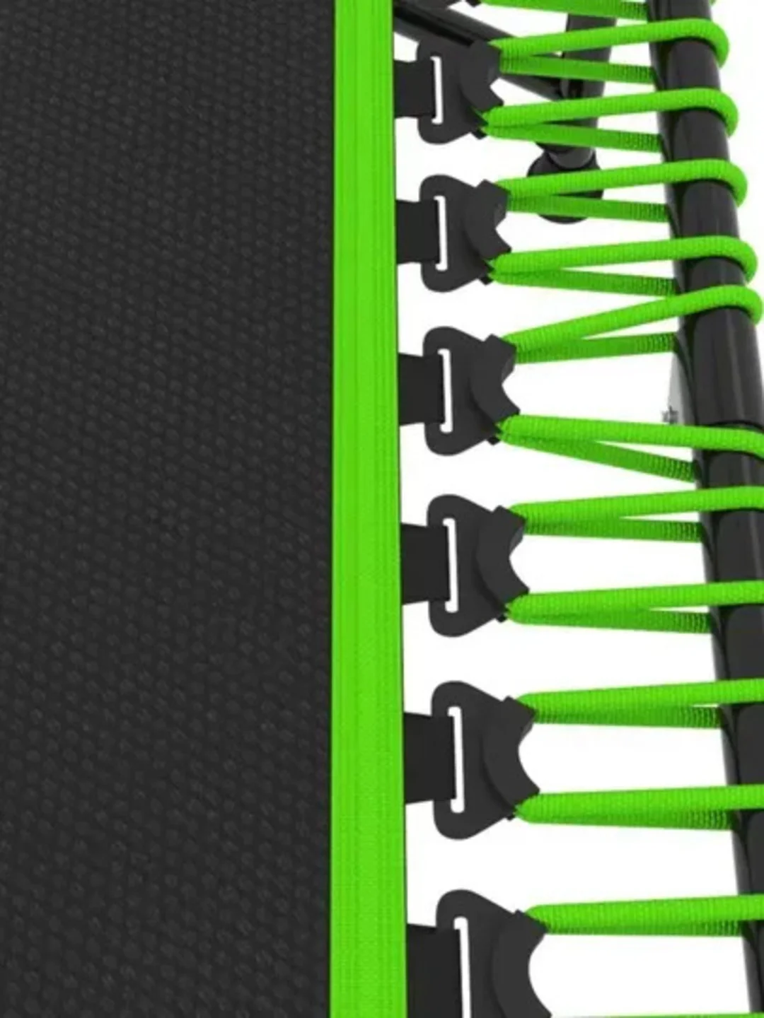 Зеленый батут спортивный с ручкой Unix Line Fitness, диаметр 130 см