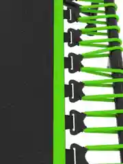 Зеленый батут спортивный с ручкой Unix Line Fitness, диаметр 130 см